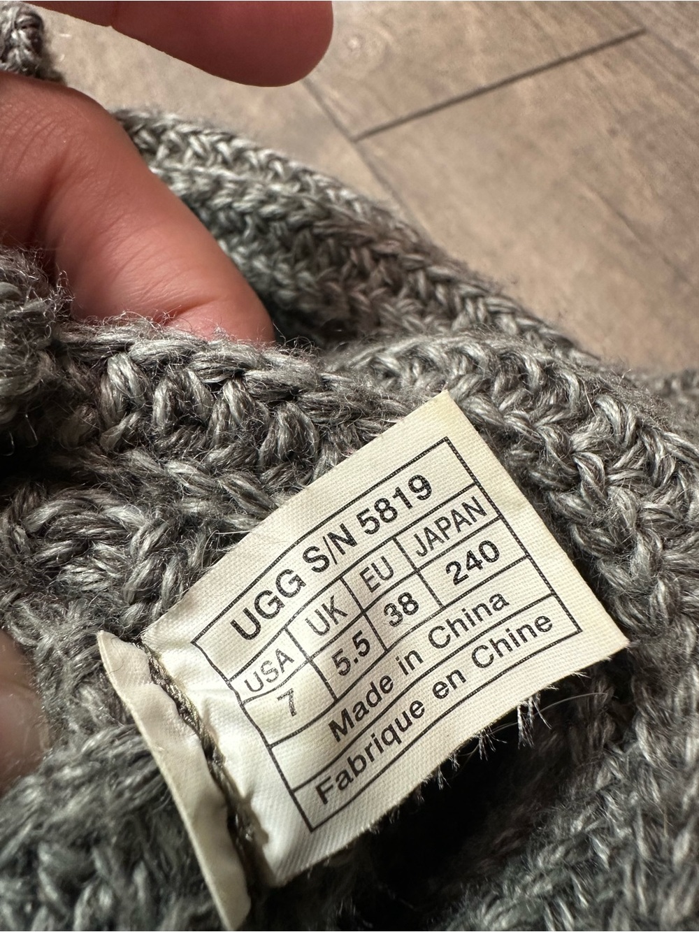 UGG Australia Grey Sweater Button Down Boots - Picture 6 of 8